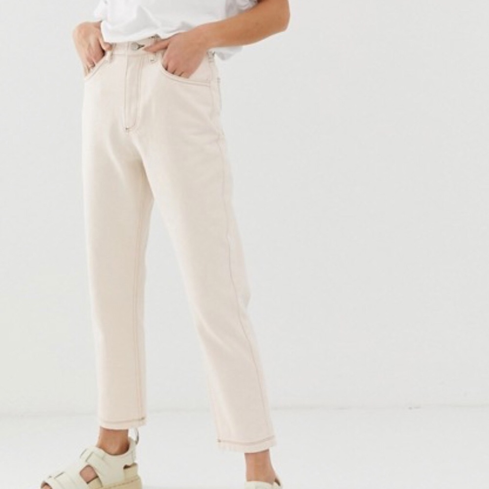 ASOS Reclaimed Vintage The '91 mom jean,ecru wash